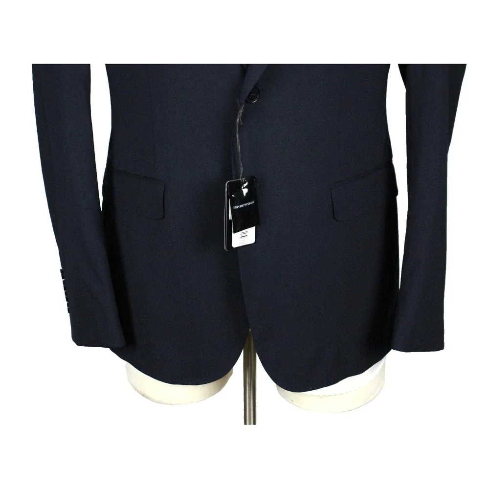 Emporio Armani Blazer 40 R (50 EU) Mens Navy Wool M Line Slim Fit Sport Coat